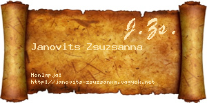 Janovits Zsuzsanna névjegykártya